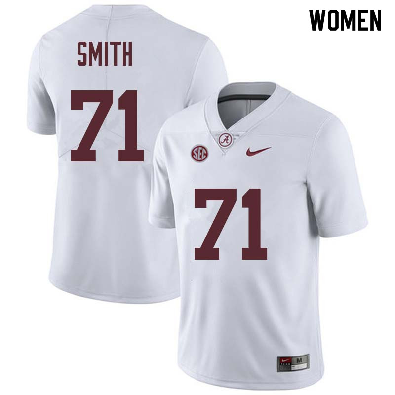 Women #71 Andre Smith Alabama Crimson Tide College Football Jerseys Sale-White